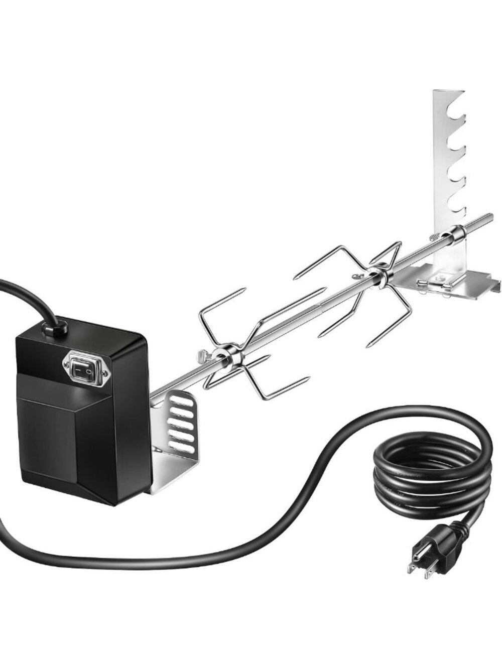 360° Automatic Rotisserie Grill Kit - Universal Cooking Accessory for Perfect
